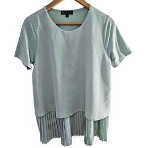 DG2 by Diane Gilman Top Pleated Underlayer Easy Blouse